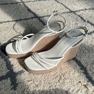 White Marc Fisher Wedge Sandals (8.5)